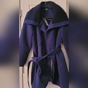 Style & Co. Women's Blue Trench Coat